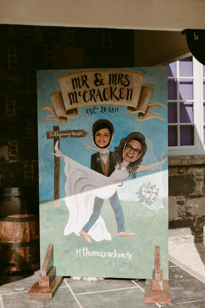 Backdrop Photobooth Cut Out Wedding Adam and Grace