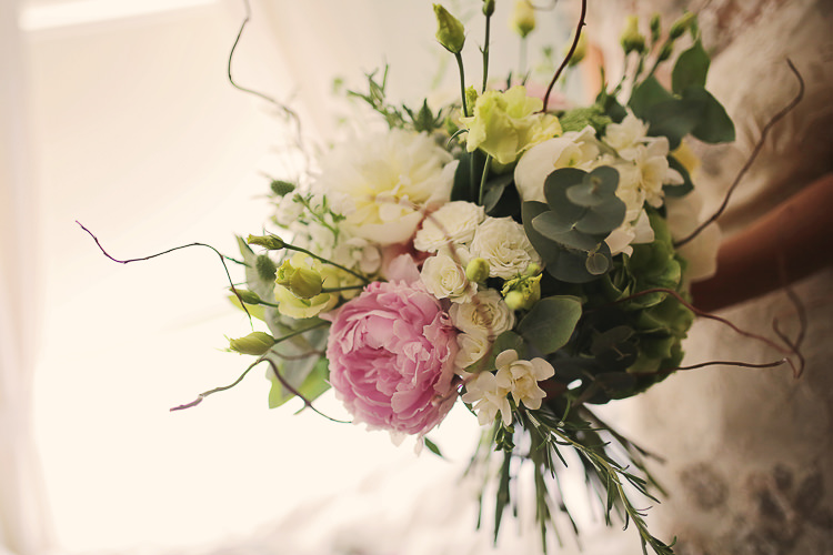Flowers Bouquet Bride Bridal Peony Pink Stylish Pastel Rustic Barn Wedding http://helenrussellphotography.co.uk/