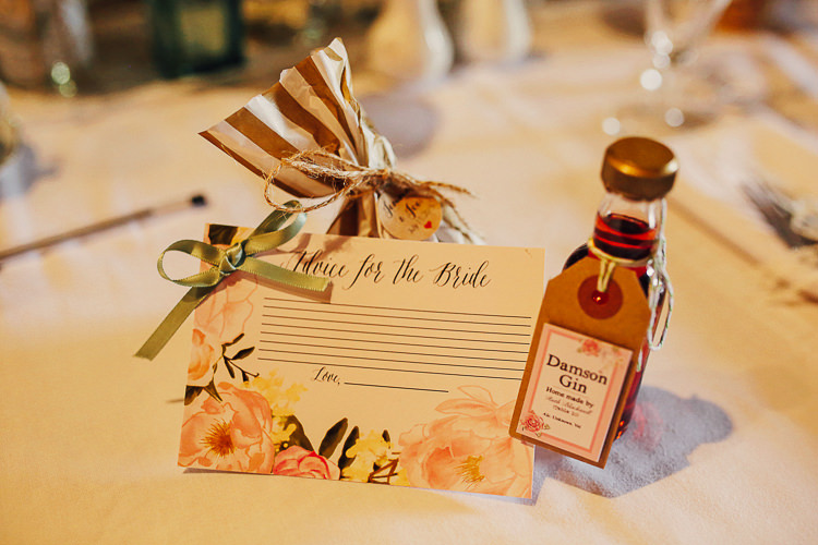 Advice Cards Favours Drink Bottle Stylish Pastel Rustic Barn Wedding http://helenrussellphotography.co.uk/ 