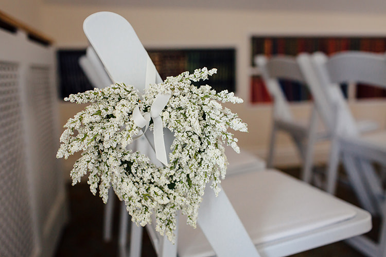 Heart Flower Chair Aisle Ceremony Pew Ends Home Made Rustic Eclectic Wedding http://www.frecklephotography.co.uk/