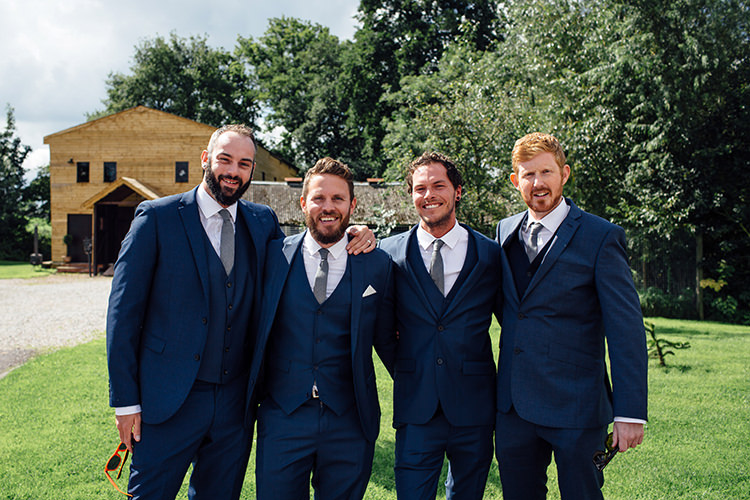 Navy Suit Grey Tie Groom Home Made Rustic Eclectic Wedding http://www.frecklephotography.co.uk/