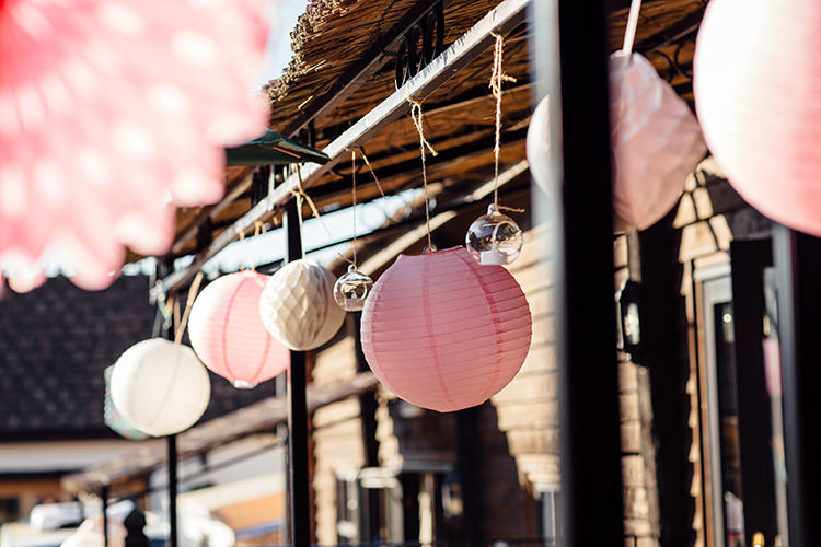 Pink White Lanterns Home Made Rustic Eclectic Wedding http://www.frecklephotography.co.uk/