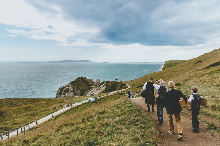 Durdle Door Cliff Wedding http://www.paulunderhill.com/
