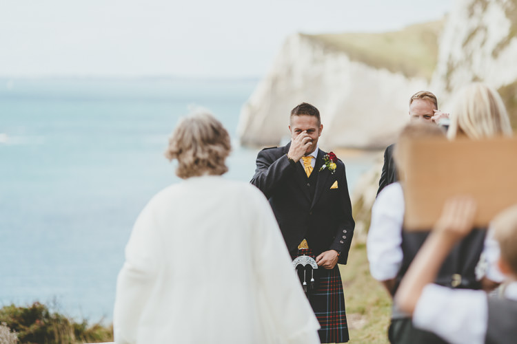 Durdle Door Cliff Wedding http://www.paulunderhill.com/