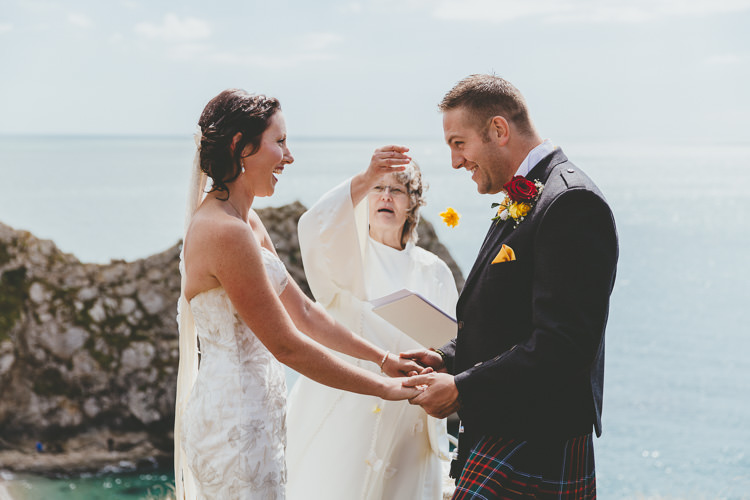 Durdle Door Cliff Wedding http://www.paulunderhill.com/
