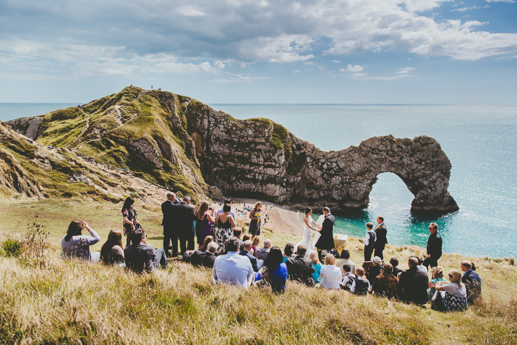 Durdle Door Cliff Wedding http://www.paulunderhill.com/