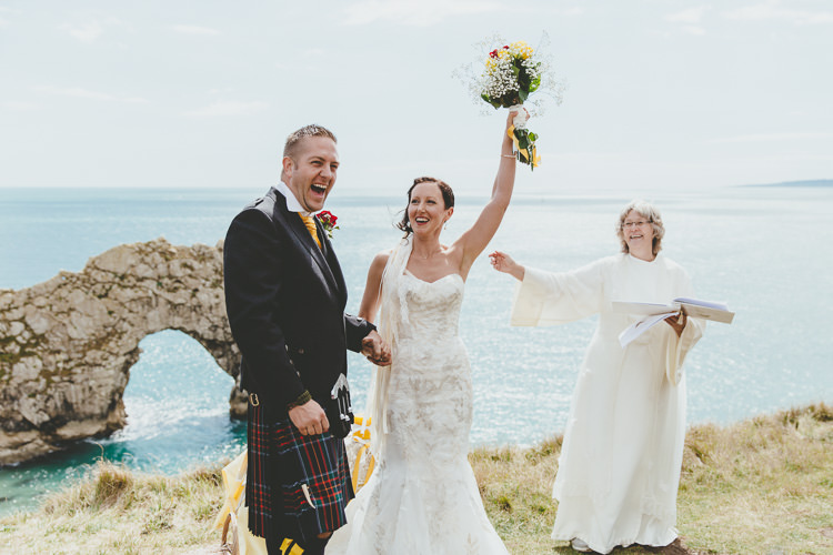 Durdle Door Cliff Wedding http://www.paulunderhill.com/
