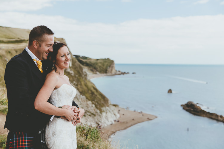 Durdle Door Cliff Wedding http://www.paulunderhill.com/