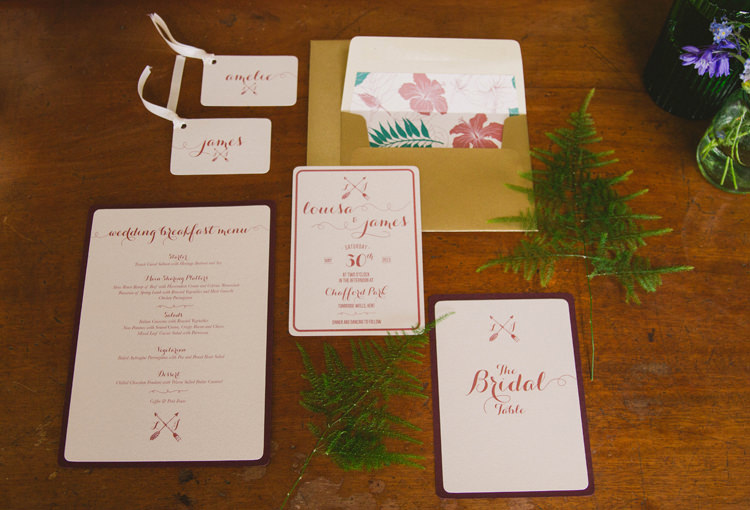 Arrow Calligraphy Stationery Invitations Industrial Eco Bloom Wedding Ideas http://www.mywildrose.co.uk/