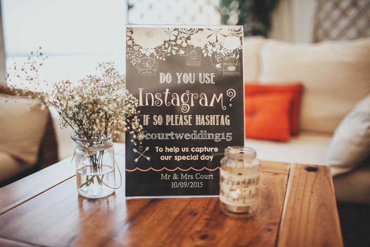 Instagram Sign Casual Beach Dusky Pink Wedding http://www.alipaul.com/