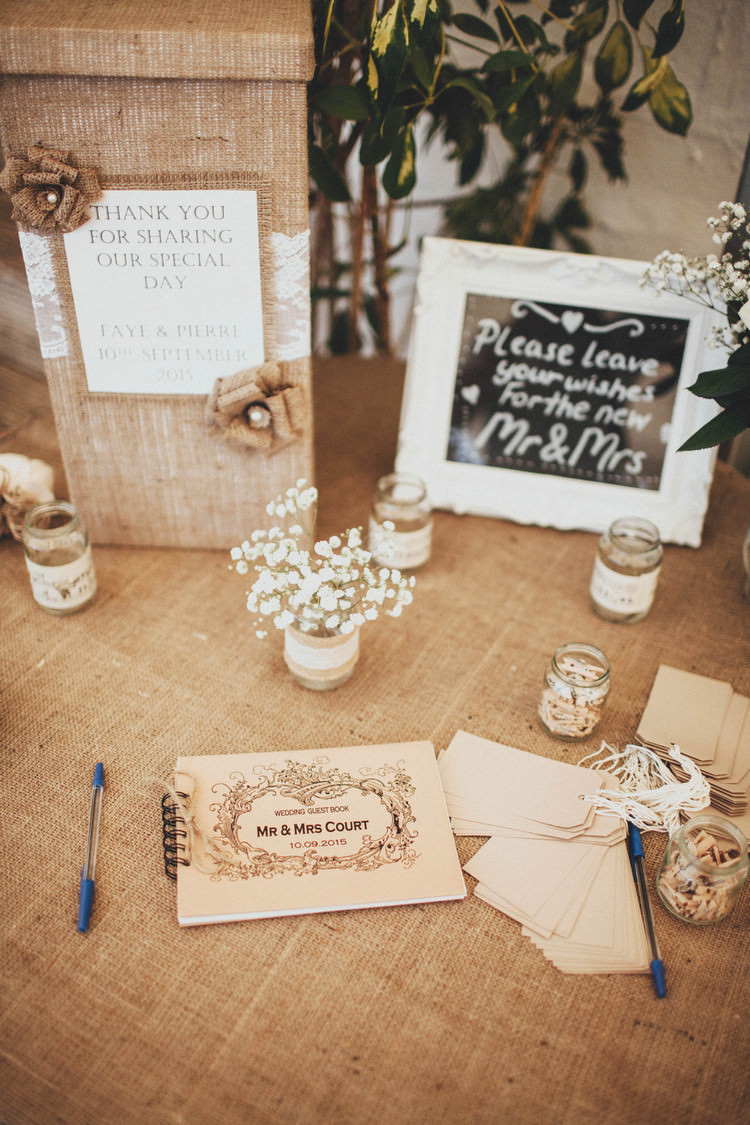Guest Book Wooden Hessian Casual Beach Dusky Pink Wedding http://www.alipaul.com/