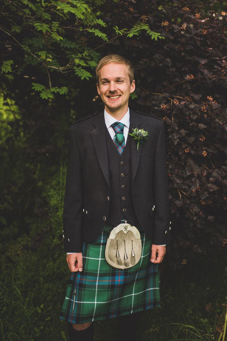 Kilt Tartan Groom Cornflower Blue Jade Green Scottish Wedding http://www.mattpenberthy.com/