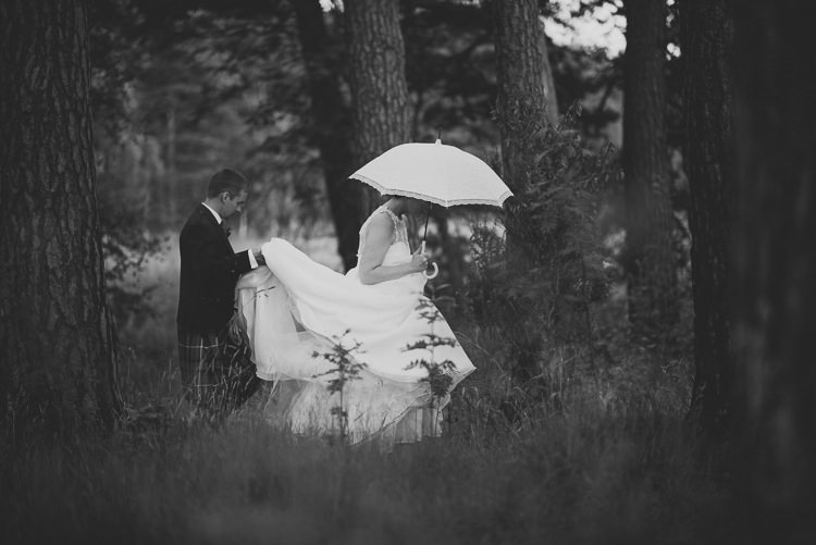 Rainy Umbrella Cornflower Blue Jade Green Scottish Wedding http://www.mattpenberthy.com/