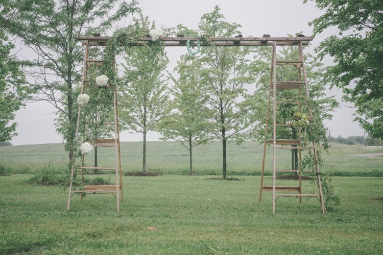 Wedding Backdrop Arch Ceremony Ladders http://www.ronirosephotography.com/
