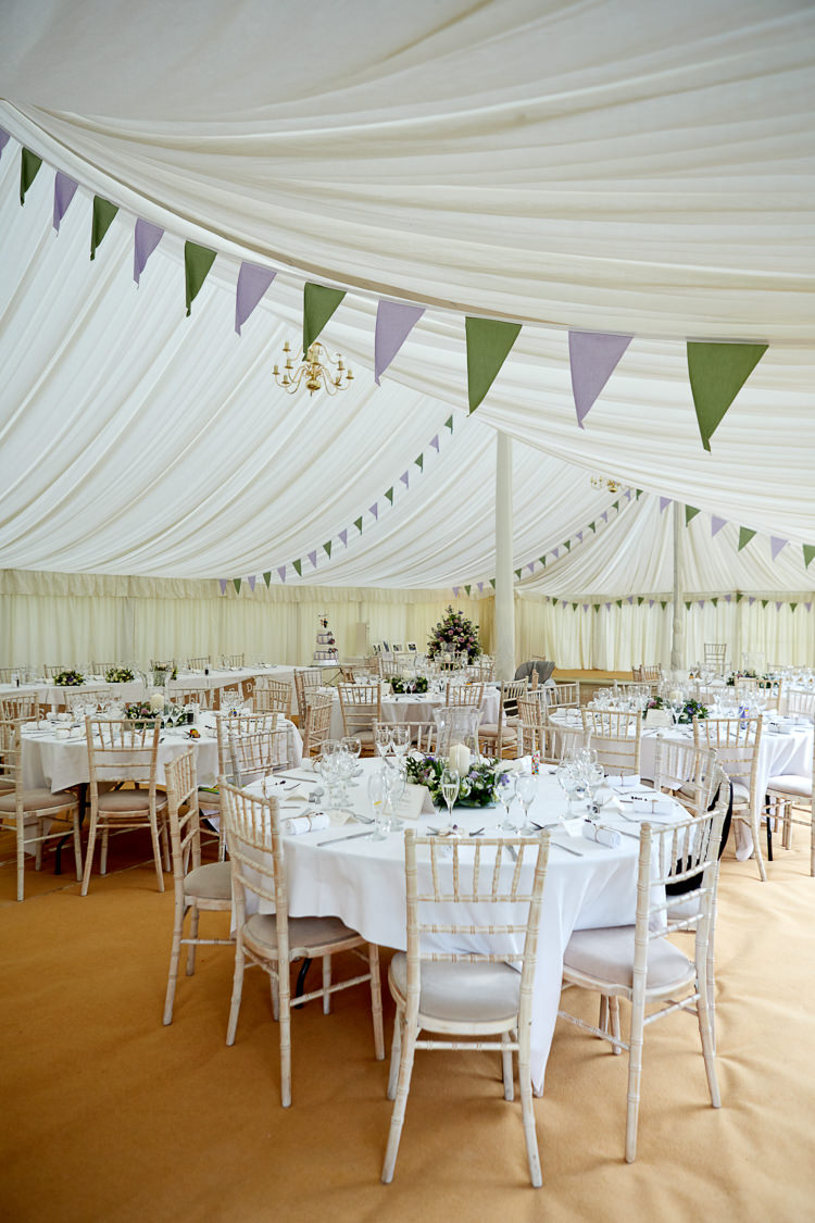 Sage Green Lilac Bunting Country Marquee Wedding https://www.fullerphotographyweddings.co.uk/