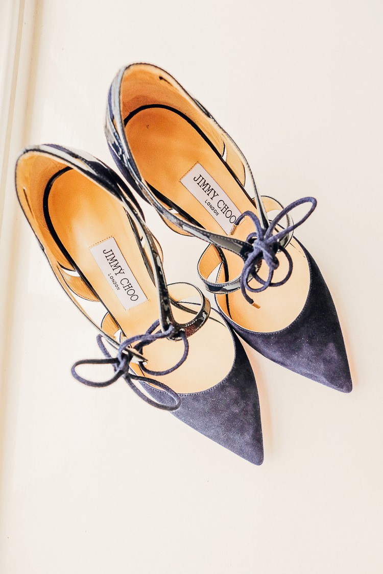 Navy Jimmy Choo Heels Shoes Bride Bridal Rustic Treehouse Wedding http://helenrussellphotography.co.uk/