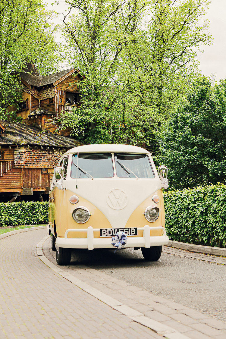 VW Camper Rustic Treehouse Wedding http://helenrussellphotography.co.uk/