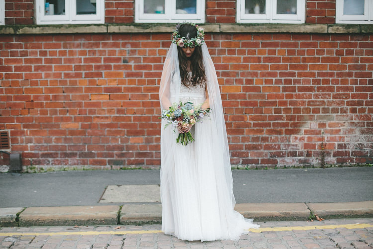 Veil Bride Tulle Dress Gown Bridal Industrial Indie Autumn City Wedding http://www.elliegracephotography.co.uk/