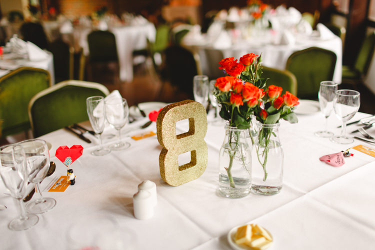 Gold Glitter Table Number Charming Floral Filled Wedding http://www.francessales.co.uk/
