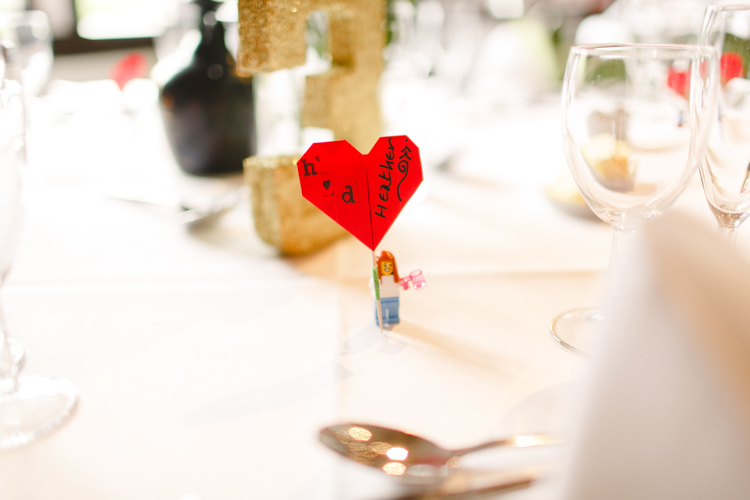 Origami Heart Lego Favours Charming Floral Filled Wedding http://www.francessales.co.uk/