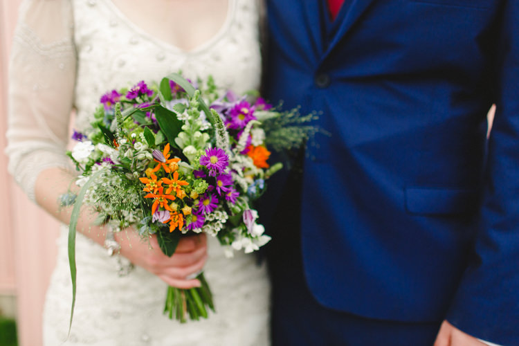 Bridal Bouquet Flowers Bride Orange Purple Charming Floral Filled Wedding http://www.francessales.co.uk/
