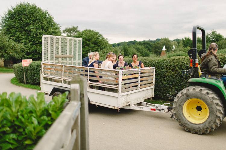 Tractor Transport Charming Floral Filled Wedding http://www.francessales.co.uk/