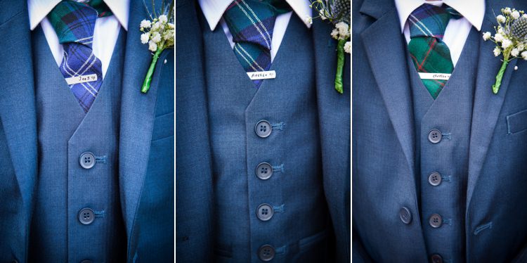 Pageboys Tartan Tie Pins Colourful DIY Village Fete Wedding http://jamesgristphotography.co.uk/blog/