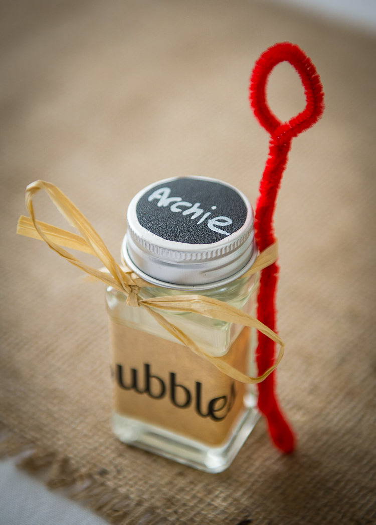 Kids Favours Bubbles Colourful DIY Village Fete Wedding http://jamesgristphotography.co.uk/blog/