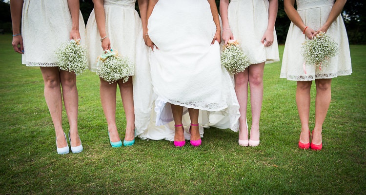 Shoes Bride Bridesmaid Colourful DIY Village Fete Wedding http://jamesgristphotography.co.uk/blog/