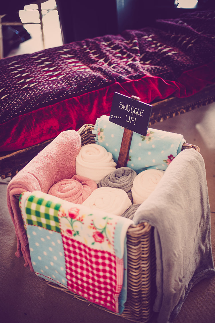 Blankets Basket Glastonbury Festival Garden Party Wedding http://www.tommyreynoldsweddings.co.uk/