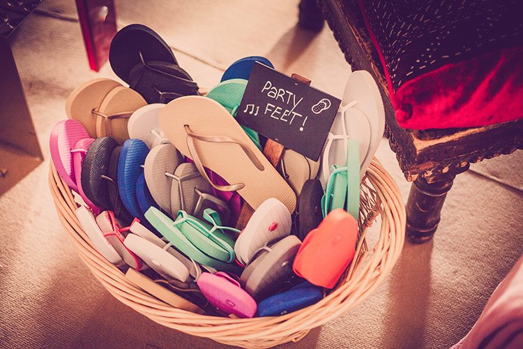 Flip Flops Glastonbury Festival Garden Party Wedding http://www.tommyreynoldsweddings.co.uk/