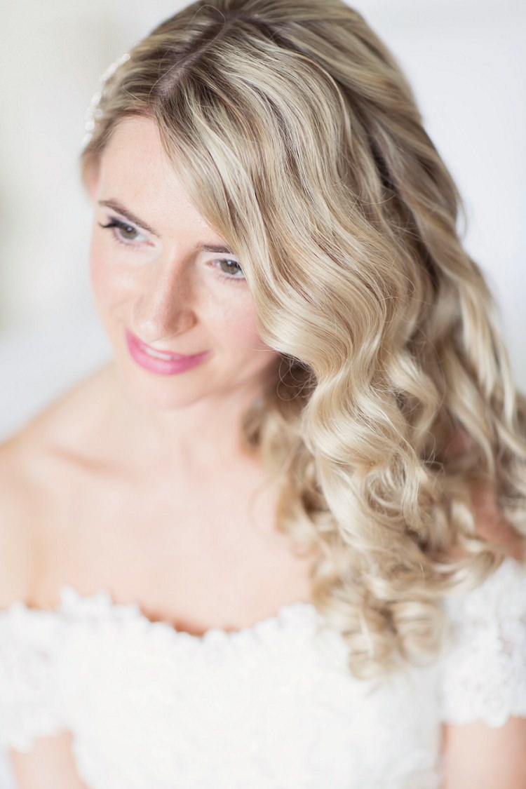 Waves Curls Hair Bride Bridal Long Style Romantic Metallic Blush Wedding http://www.craigsandersphotography.co.uk/