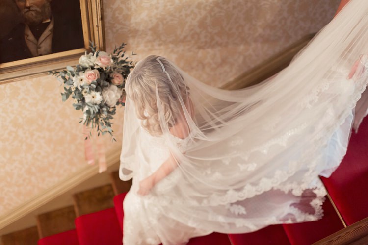 Veil Bride Lace Romantic Metallic Blush Wedding http://www.craigsandersphotography.co.uk/