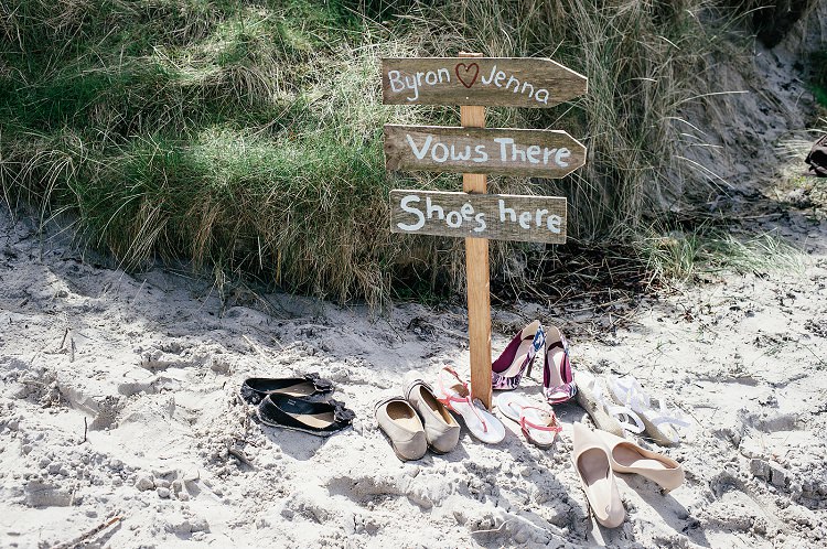 Rustic Sign Post Scottish Beach Wedding http://www.kat-hill.com/