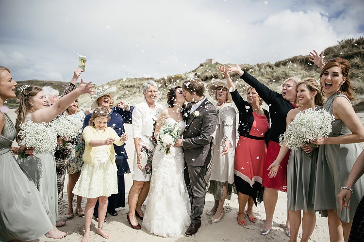 Confetti Throw Scottish Beach Wedding http://www.kat-hill.com/