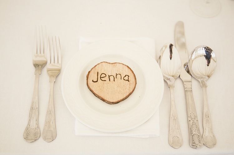 Log Slice Place Names Setting Scottish Beach Wedding http://www.kat-hill.com/