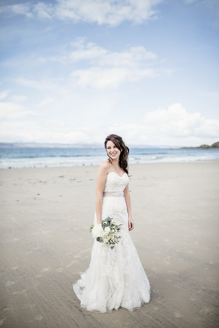 Maggie Sottero Lace Dress Gown Bride Bridal Scottish Beach Wedding http://www.kat-hill.com/