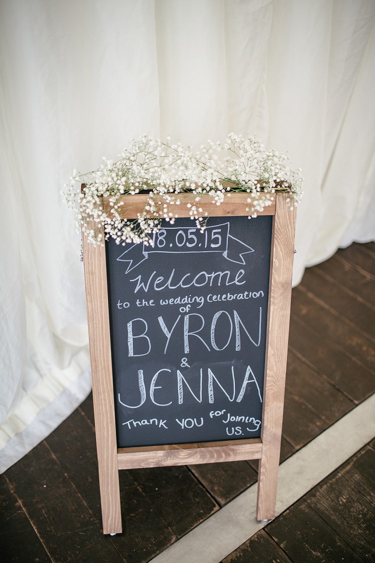 Welcome Sign Black Chalk Board Scottish Beach Wedding http://www.kat-hill.com/