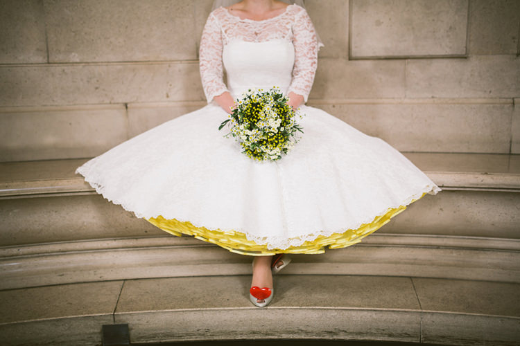 Quirky Modern Yellow Grey City Wedding http://jenmarino.com/