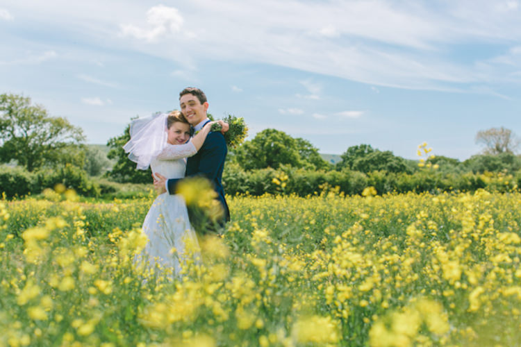 Short Veil Crafty Yellow Vintage Village Hall Wedding http://www.suekwiatkowska.com/