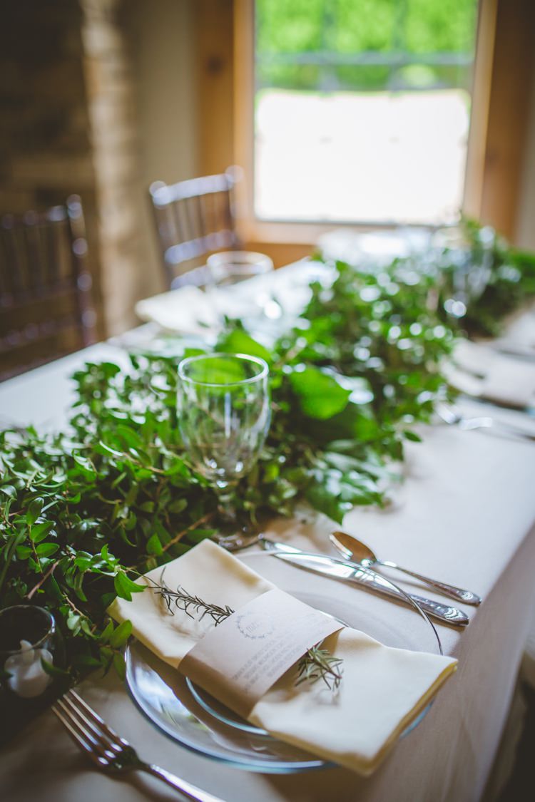 Greenery Foliage Table Runner Whimsical Woodland Earthy Wedding Georgia http://www.ambercatherphotography.com/