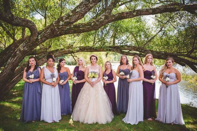 Lavender Purple Lilac Bridesmaid Dresses Long Mismatched Whimsical Woodland Earthy Wedding Georgia http://www.ambercatherphotography.com/