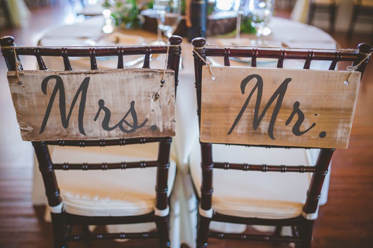 Mr Mrs Chair Signs Wooden Rustic Whimsical Woodland Earthy Wedding Georgia http://www.ambercatherphotography.com/