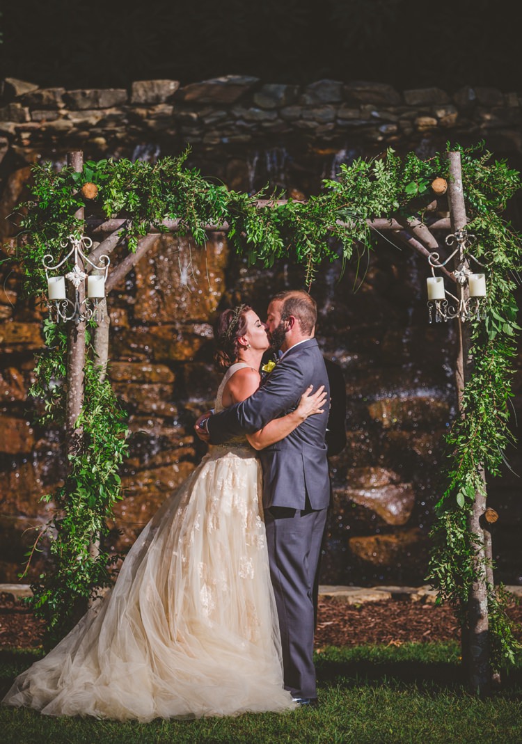 Backdrop Tree Branch Foliage Greenery Whimsical Woodland Earthy Wedding Georgia http://www.ambercatherphotography.com/