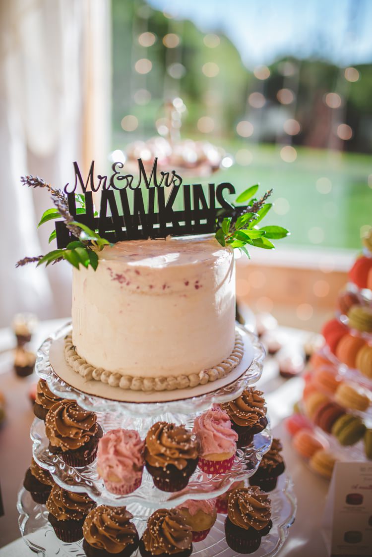 Cake Personalised Topper Whimsical Woodland Earthy Wedding Georgia http://www.ambercatherphotography.com/