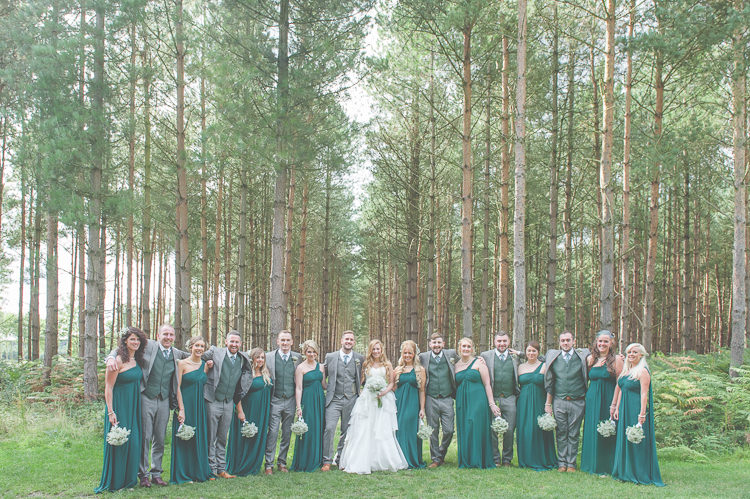 Long Green Bridesmaid Dresses Quirky Natural Woodland Wedding http://lisahowardphotography.co.uk/