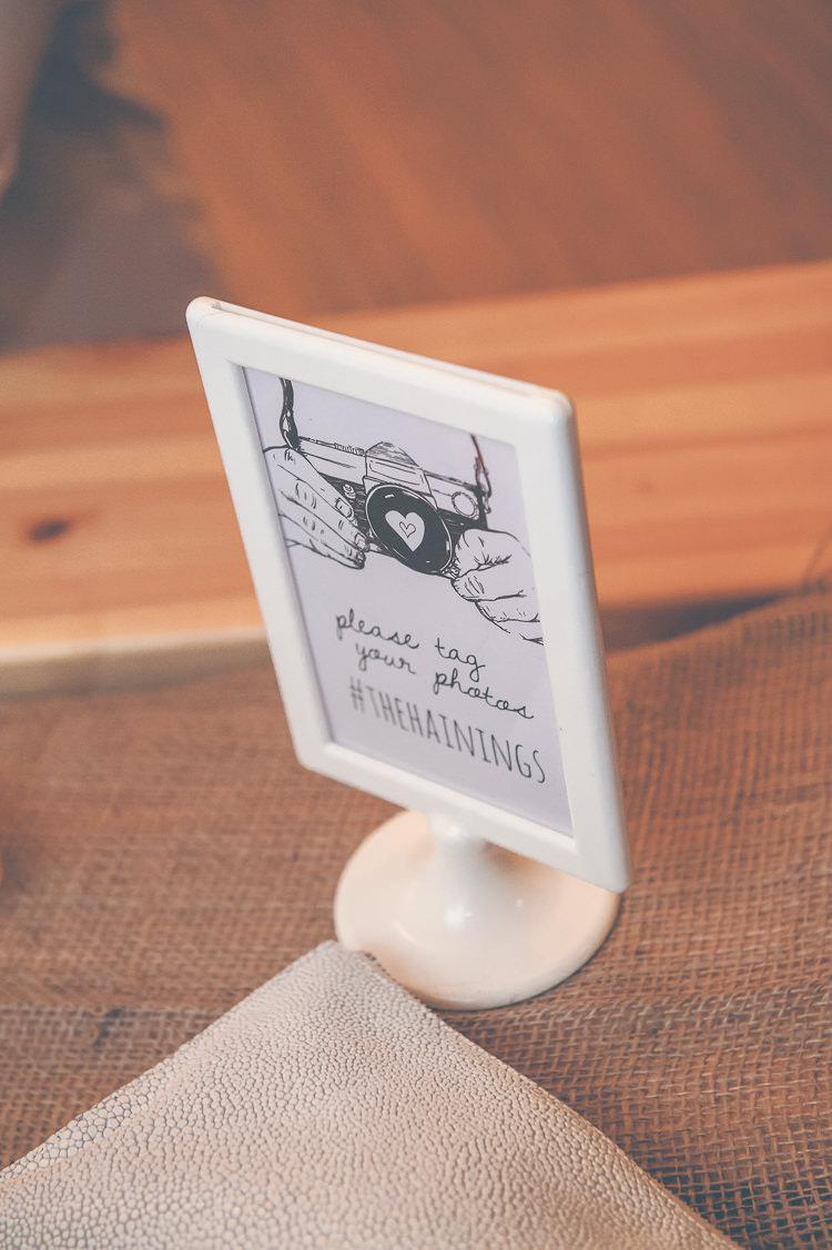 Instagram Hashtag Sign Quirky Natural Woodland Wedding http://lisahowardphotography.co.uk/