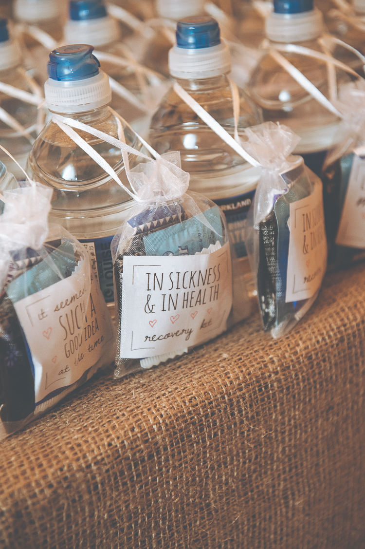 Hangover Kits Quirky Natural Woodland Wedding http://lisahowardphotography.co.uk/