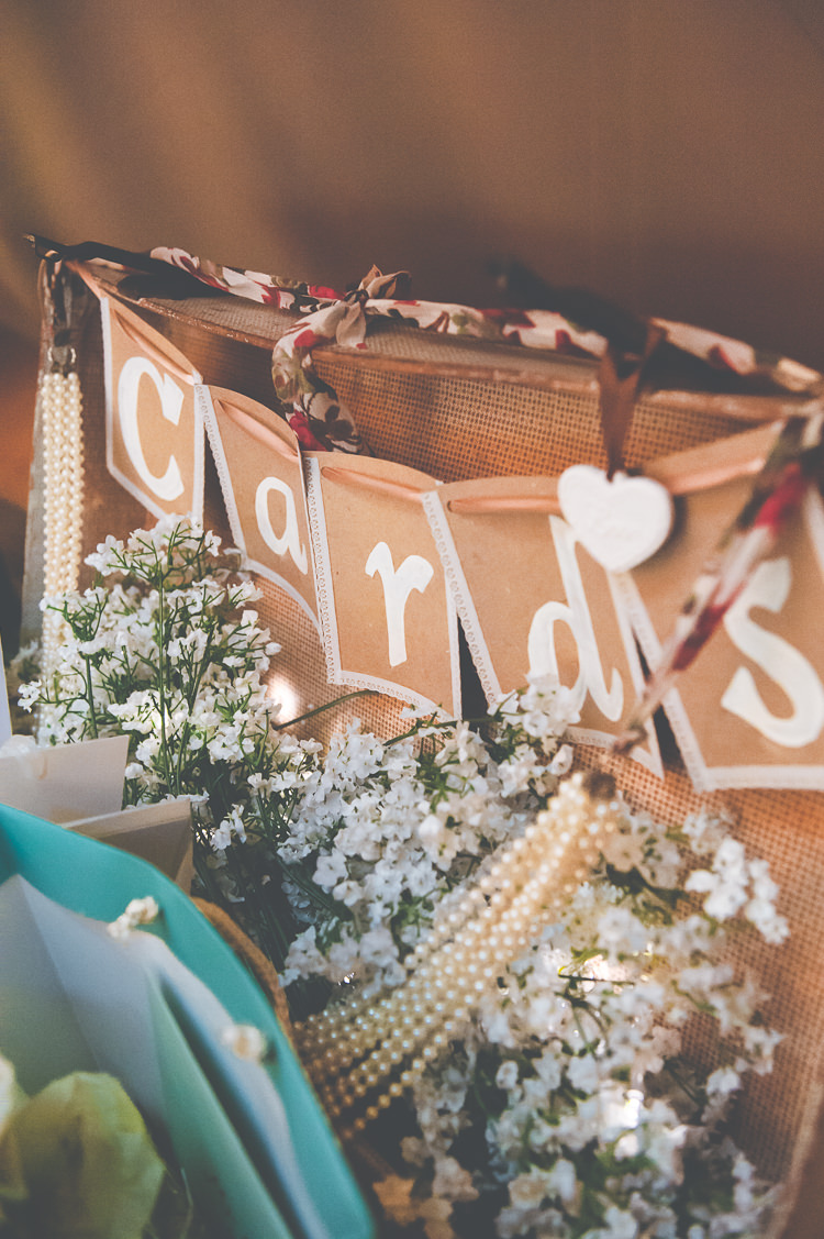 Card Suitcase Quirky Natural Woodland Wedding http://lisahowardphotography.co.uk/