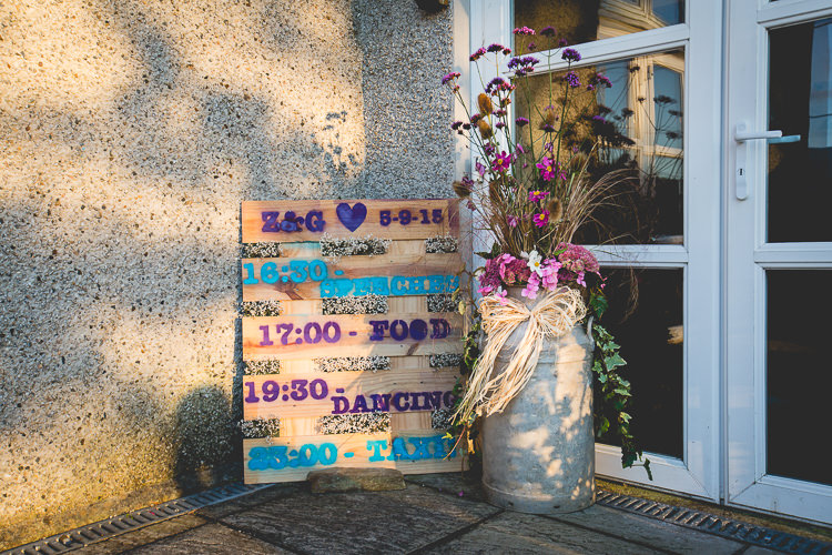 Pallet Sign Pretty Home Made Country Village Hall Wedding http://www.alexapoppeweddingphotography.com/